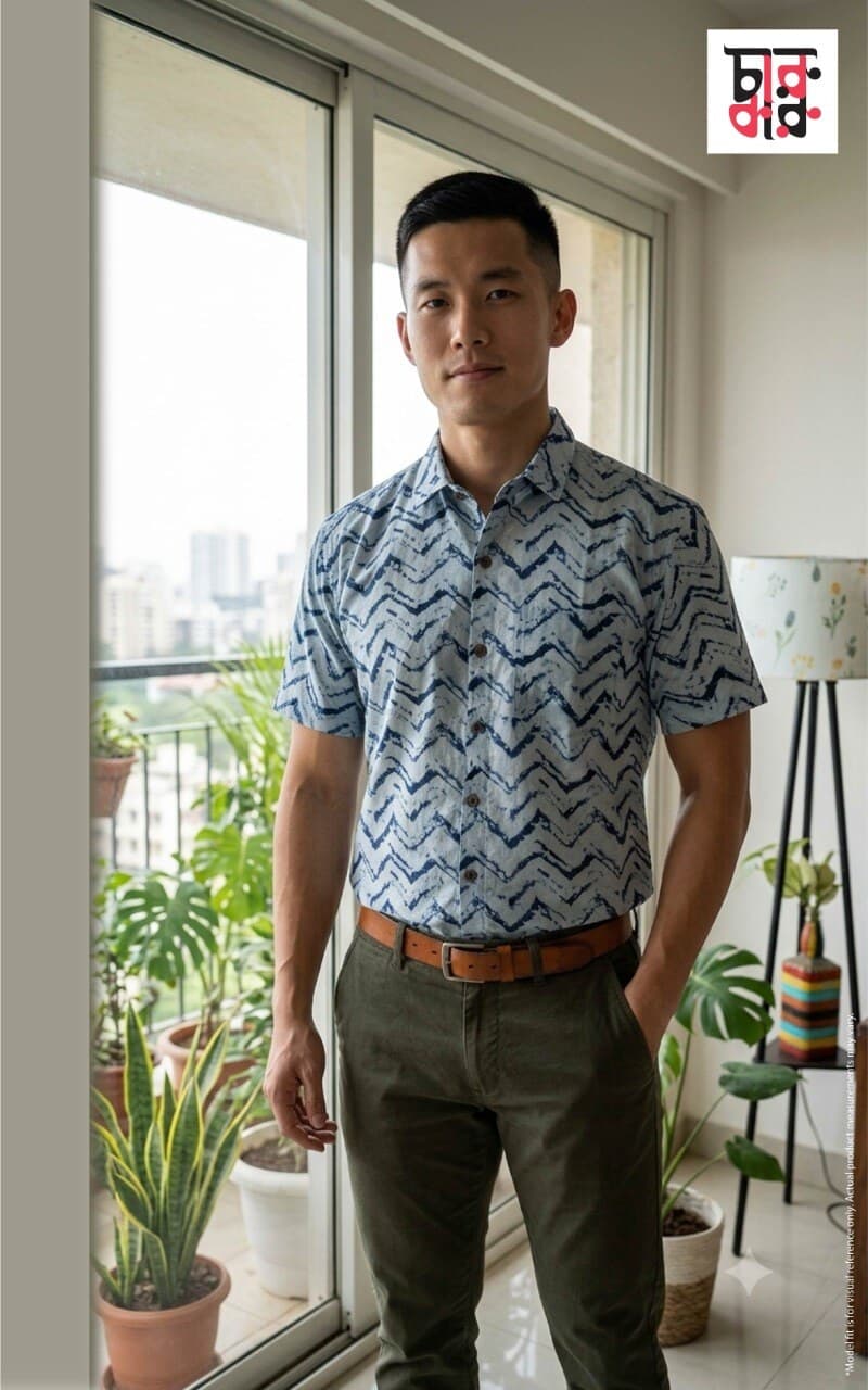 Zigzag Indigo Shirt